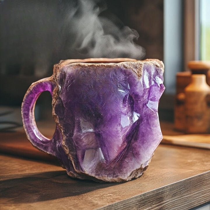 Mug en Cristal Minéral Isolé | Design Unique et Pratique au Quotidien