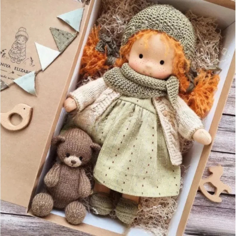 Poupée en Coton Doux Fait Main | Cadeau Kawaii dans Boîte en Tissu