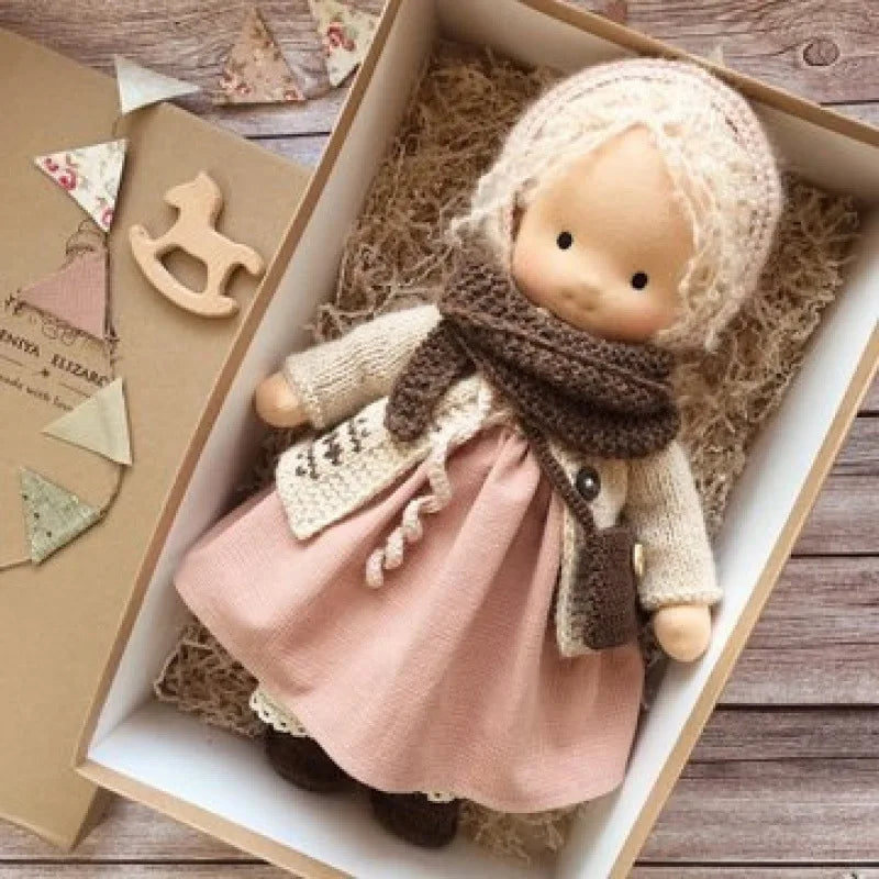 Poupée en Coton Doux Fait Main | Cadeau Kawaii dans Boîte en Tissu