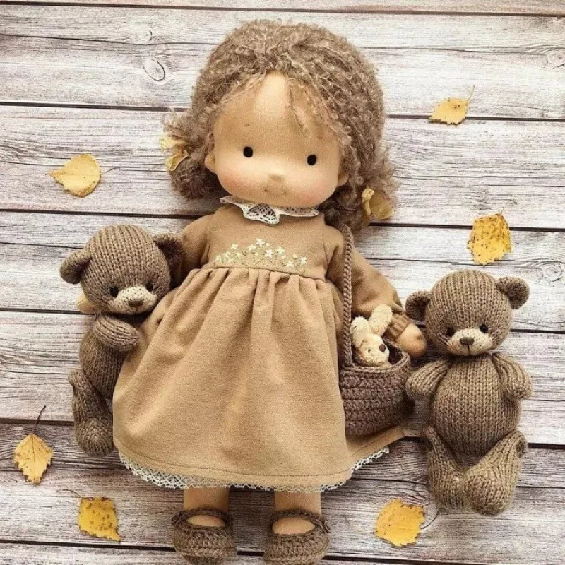 Poupée en Coton Doux Fait Main | Cadeau Kawaii dans Boîte en Tissu