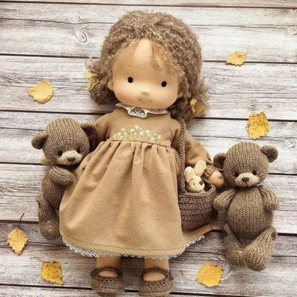 Poupée en Coton Doux Fait Main | Cadeau Kawaii dans Boîte en Tissu