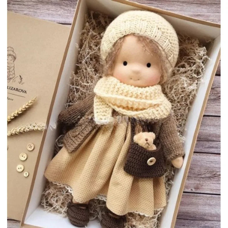 Poupée en Coton Doux Fait Main | Cadeau Kawaii dans Boîte en Tissu