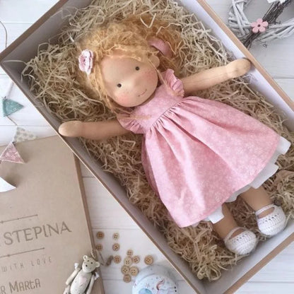 Poupée en Coton Doux Fait Main | Cadeau Kawaii dans Boîte en Tissu