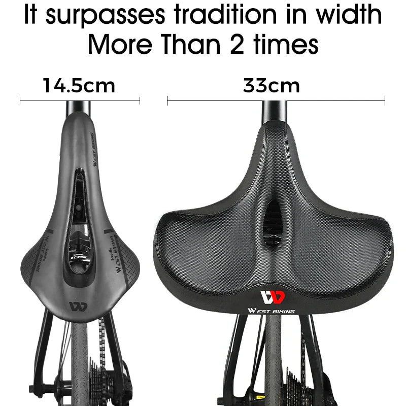 Selle de vélo confortable | Coussin épais et design respirant
