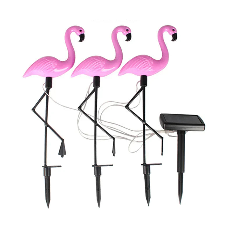 Lumière Solaire Flamant Rose | Décoration Écologique pour Jardin