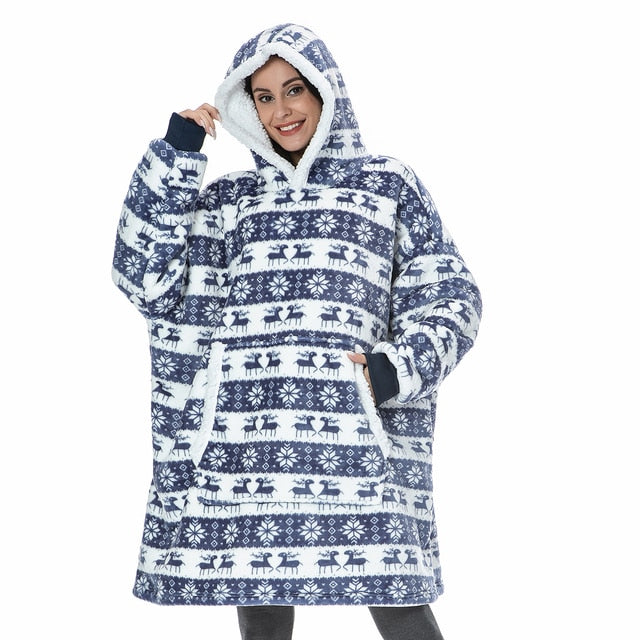 Couverture À Capuche Ultra Douce En Polaire Et Laine Pour Confort Et Chaleur À La Maison