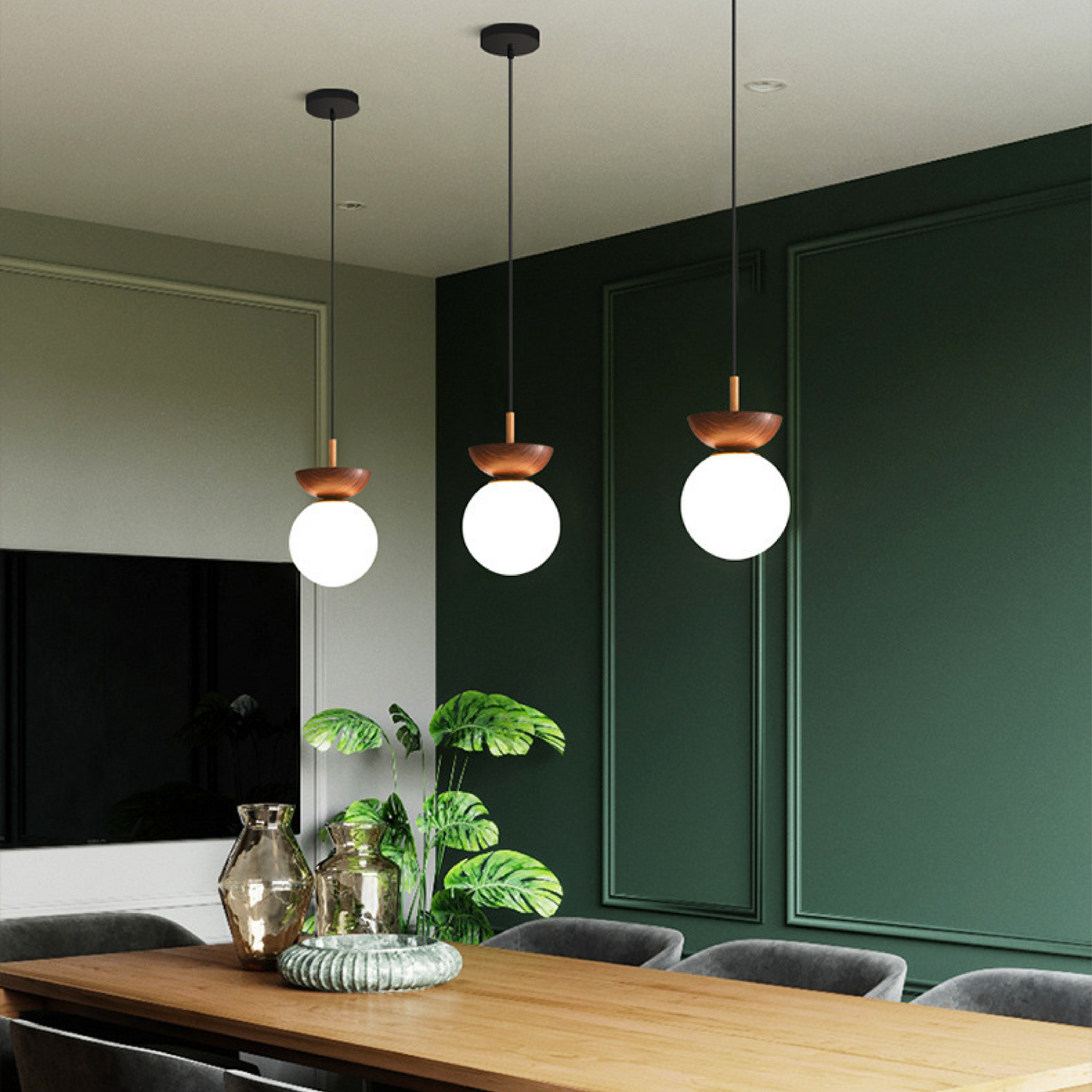 Lampe Suspendue Japonaise Nordique | Design Épuré et Atmosphère Apaisante