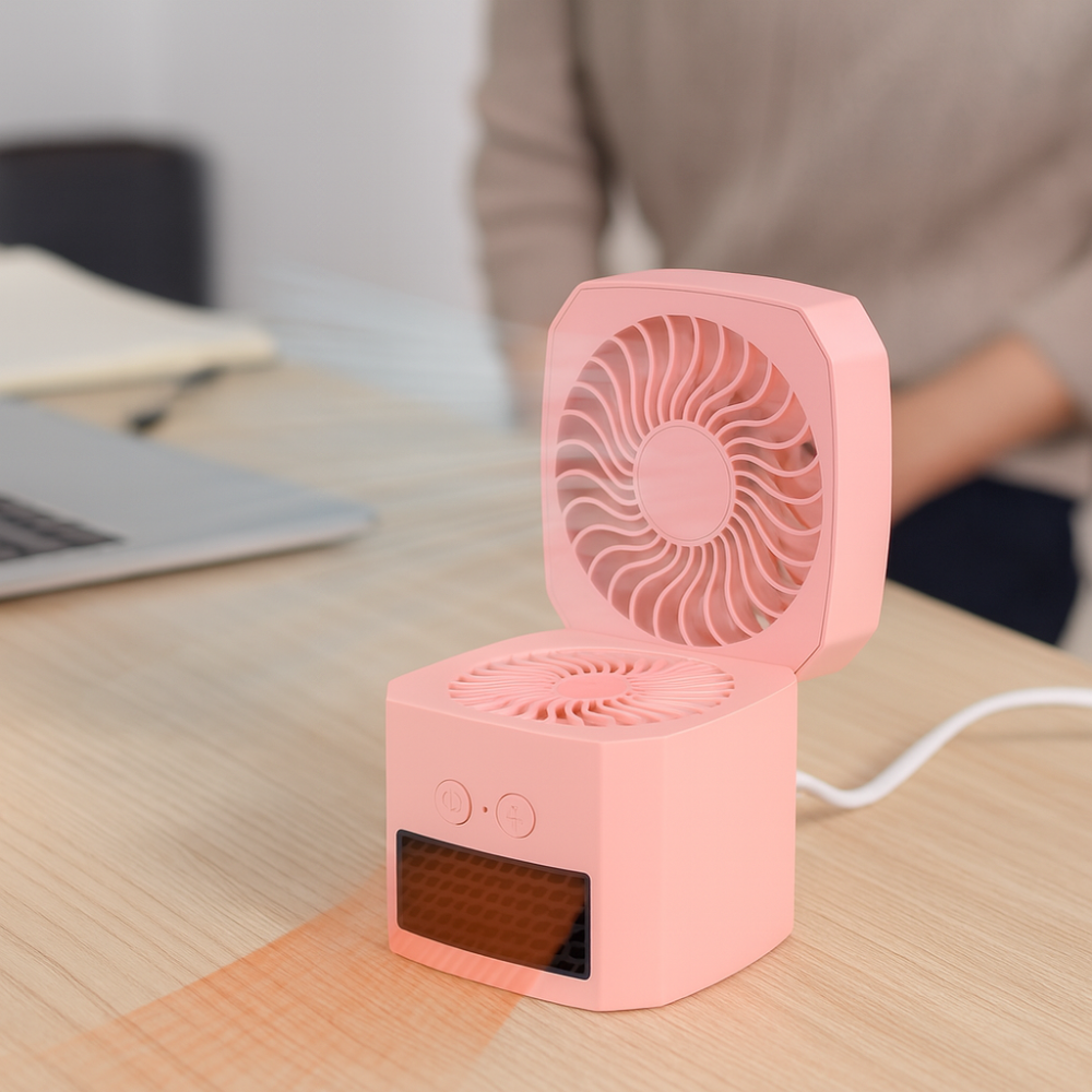 Chauffage et Ventilateur Électrique Portable | Confort Toute l'Année en Bureau