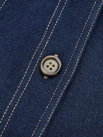 Veste en Denim pour Femme | Couture Contrastée et Confort Élastique