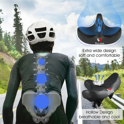 Selle de vélo confortable | Coussin épais et design respirant