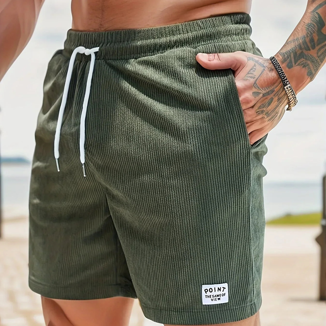 Shorts en Velours Côtelé Élastique | Confort et Style Intemporel