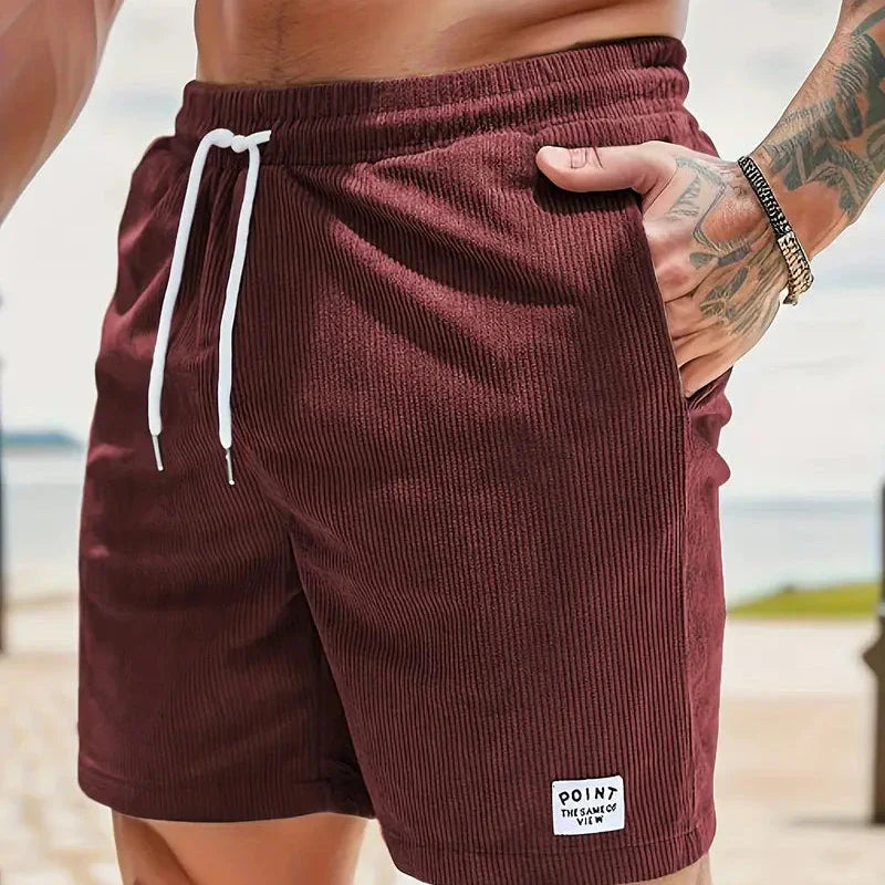 Shorts en Velours Côtelé Élastique | Confort et Style Intemporel