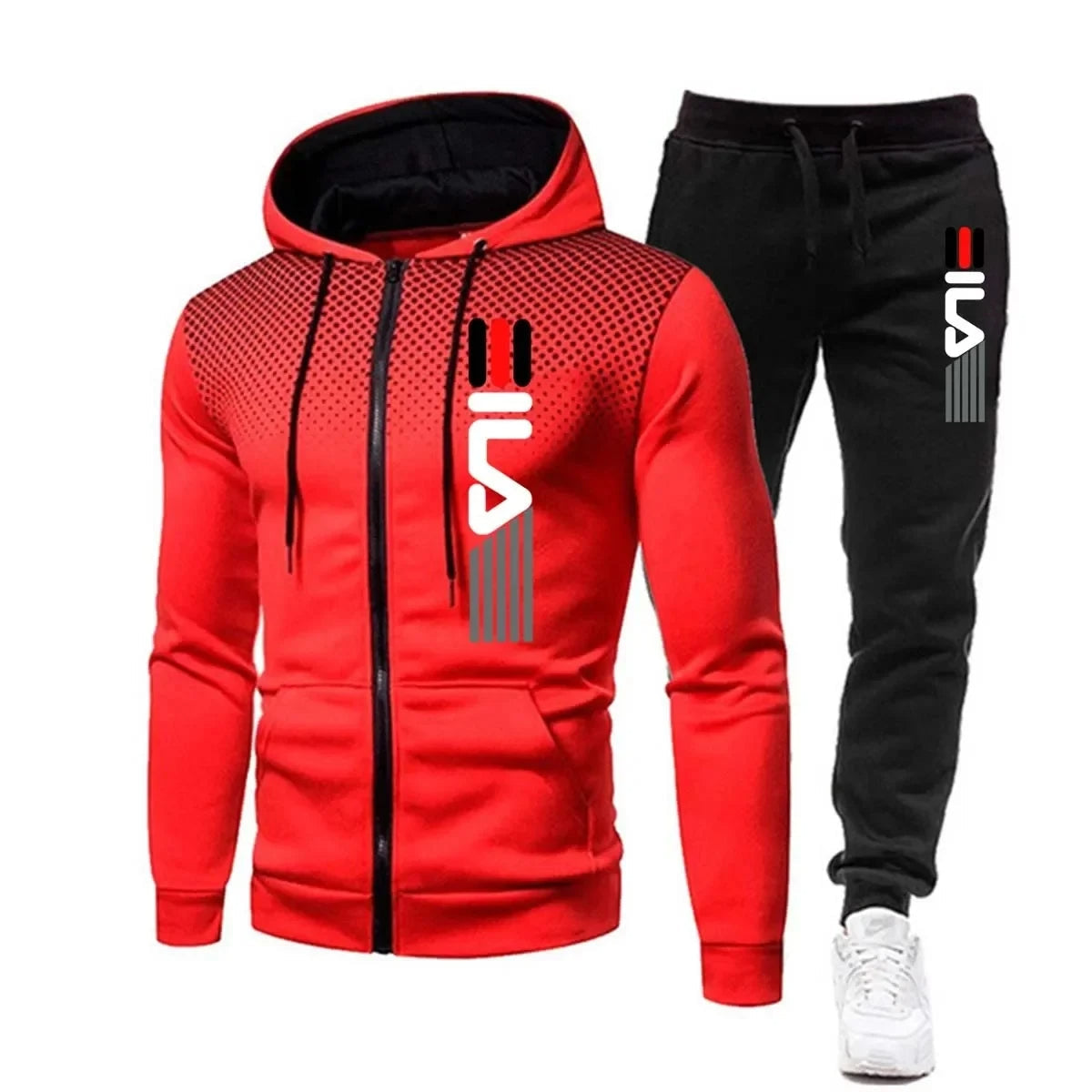 Ensemble de Survêtement Sportif pour Hommes | Confort et Style Moderne en Deux Pièces