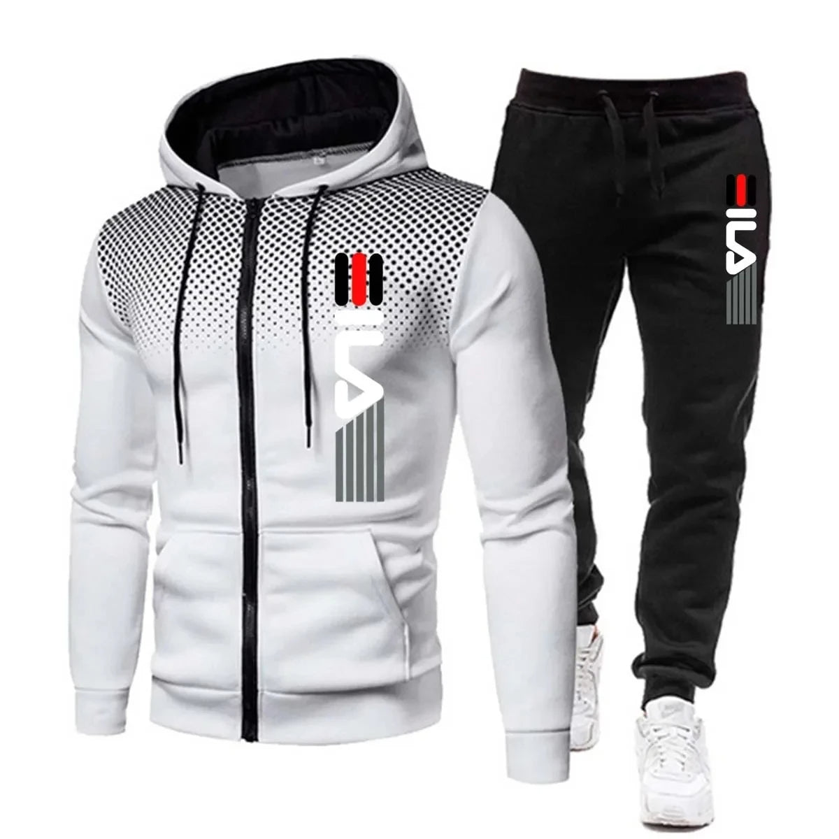Ensemble de Survêtement Sportif pour Hommes | Confort et Style Moderne en Deux Pièces