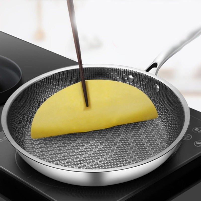 Poêle en acier inoxydable résistante aux rayures avec revêtement antiadhésif – ProCook Elite