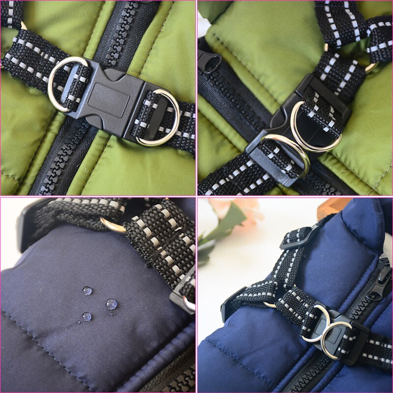 Manteau pour Chien Isolé avec Harnais | Protection et Confort par Tous les Temps