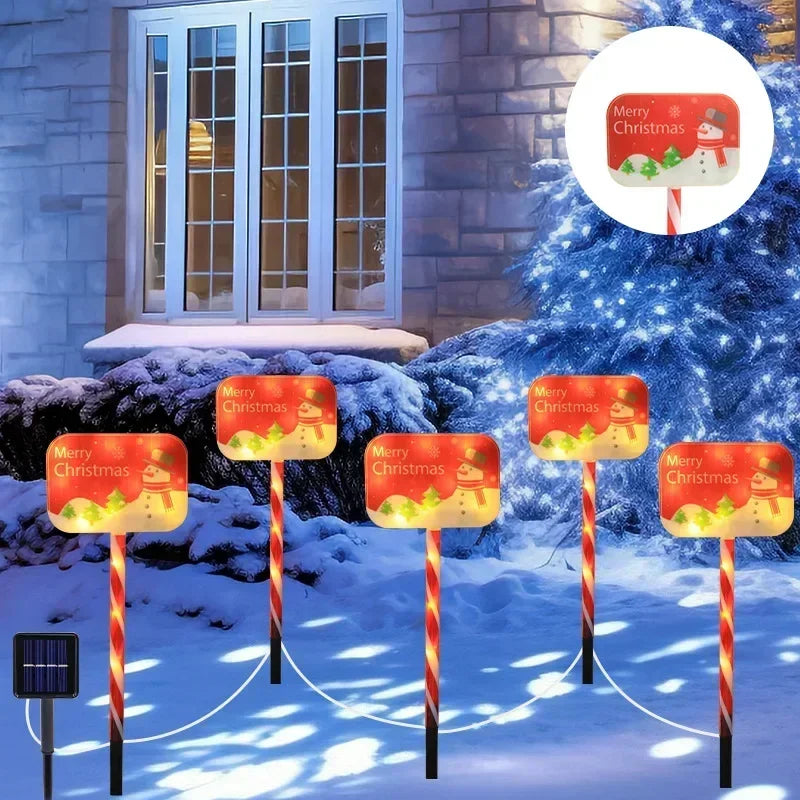 Lampes de Jardin Solaires Noël | Design Festif et Écologique