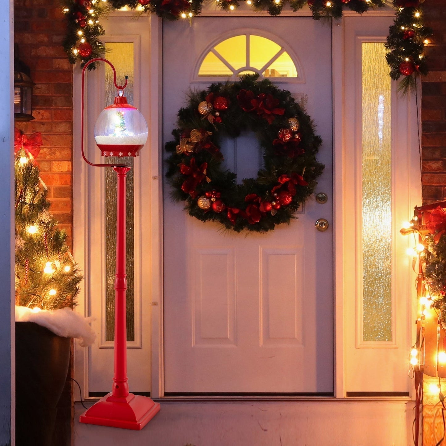 Lanterne de Noël Décorative 68 Pouces | Animée par le Son avec Scène Magique