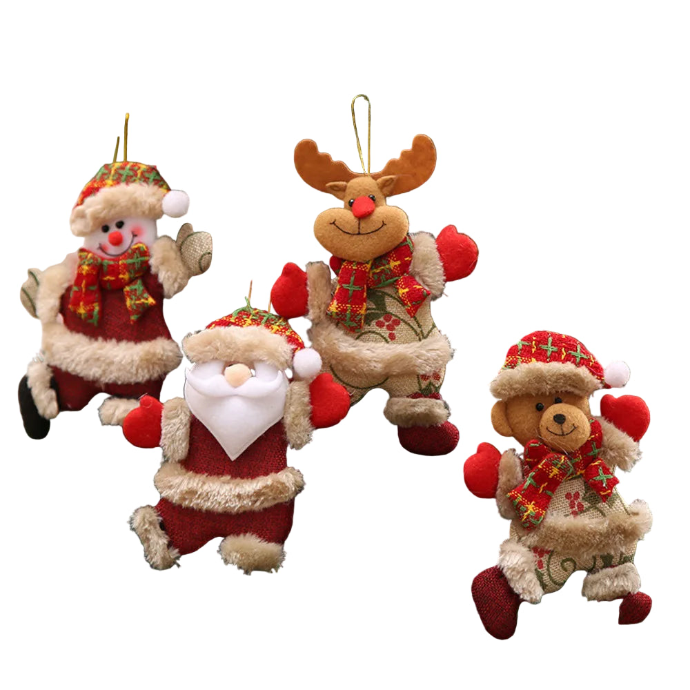 Boules de Décoration de Noël | Ensemble de 4 Ornements Brillants