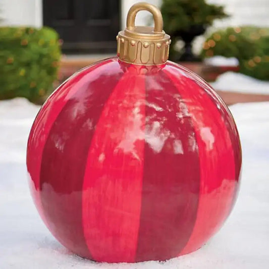 Boule de Noël Gonflable pour Jardin | Décoration Festive et Colorée