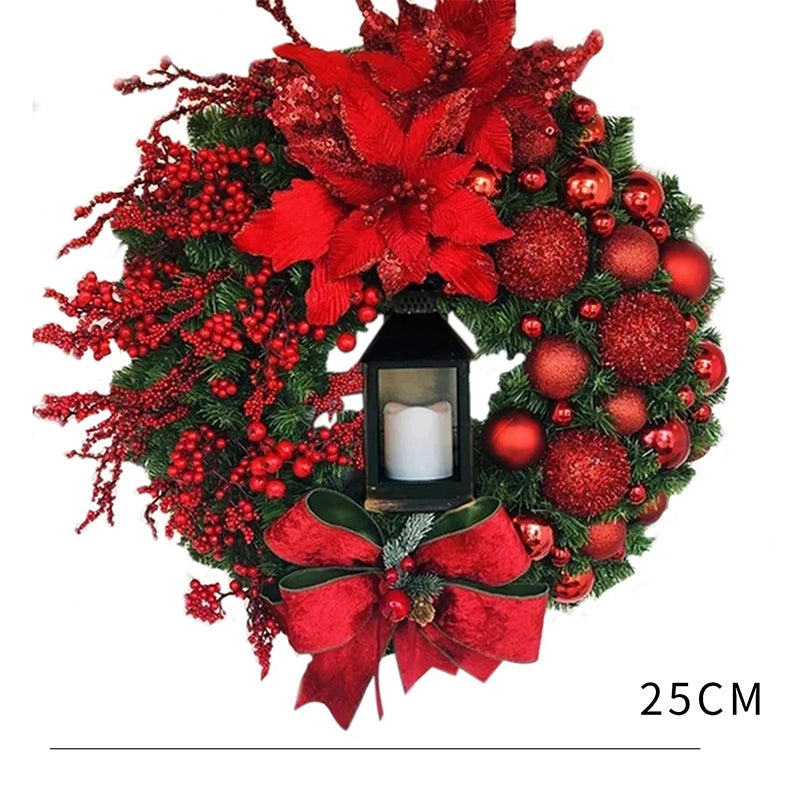 Décoration de Noël en Pin Artificiel | Détails Scintillants et Facile à Installer