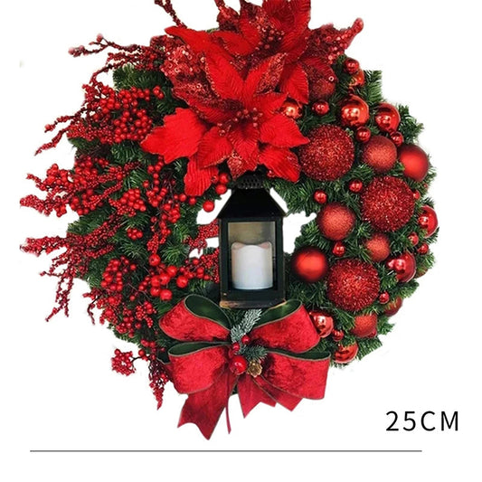 Décoration de Noël en Pin Artificiel | Détails Scintillants et Facile à Installer