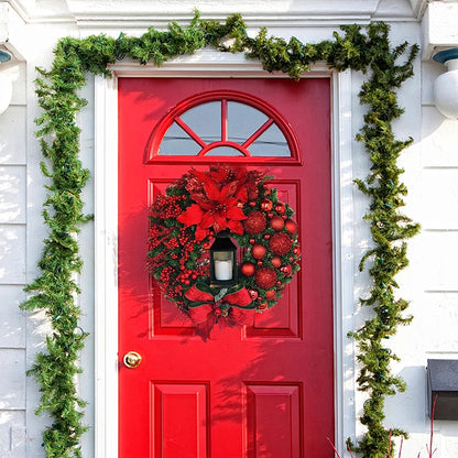 Décoration de Noël en Pin Artificiel | Détails Scintillants et Facile à Installer