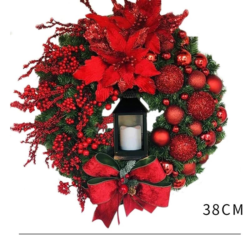 Décoration de Noël en Pin Artificiel | Détails Scintillants et Facile à Installer