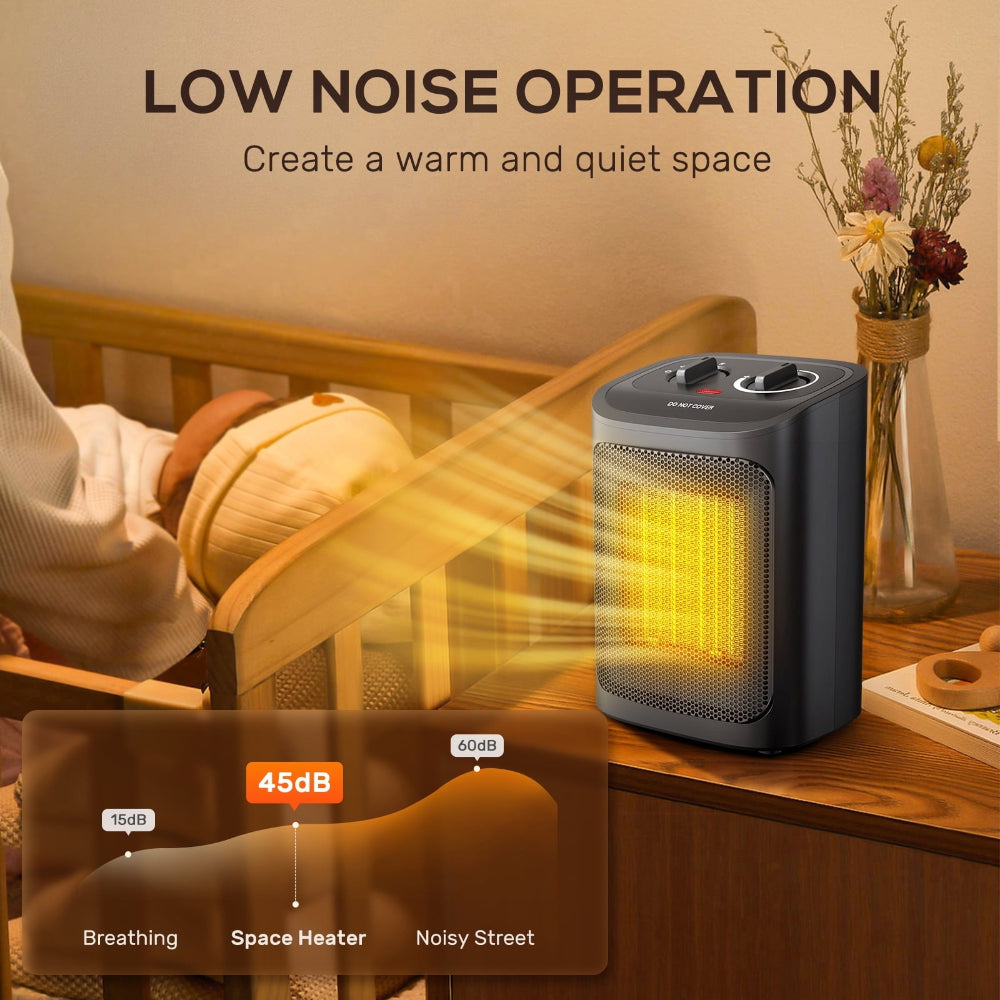 Radiateur Électrique Compact et Efficace | Chaleur Rapide et Silencieuse pour Chambre
