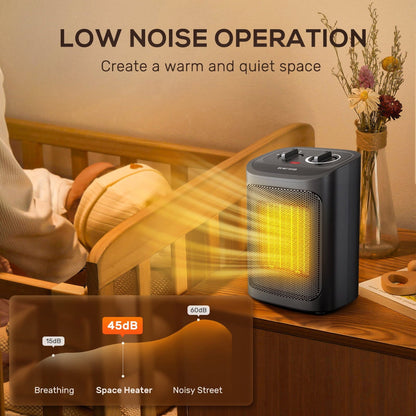 Radiateur Électrique Compact et Efficace | Chaleur Rapide et Silencieuse pour Chambre