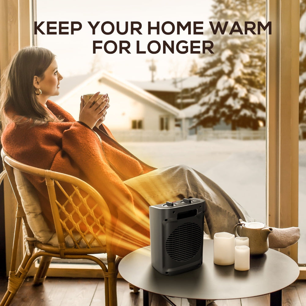 Radiateur Électrique Compact et Efficace | Chaleur Rapide et Silencieuse pour Chambre
