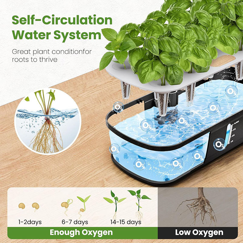 Système de Jardinage Hydroponique Intérieur | Croissance Rapide avec 12 Pods