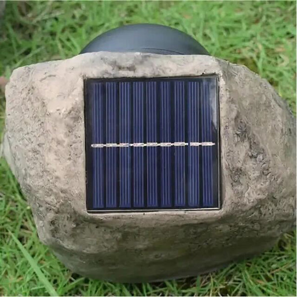 Lampe Solaire d'Extérieur en Pierre | Éclairage Écologique et Durable