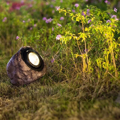 Lampe Solaire d'Extérieur en Pierre | Éclairage Écologique et Durable