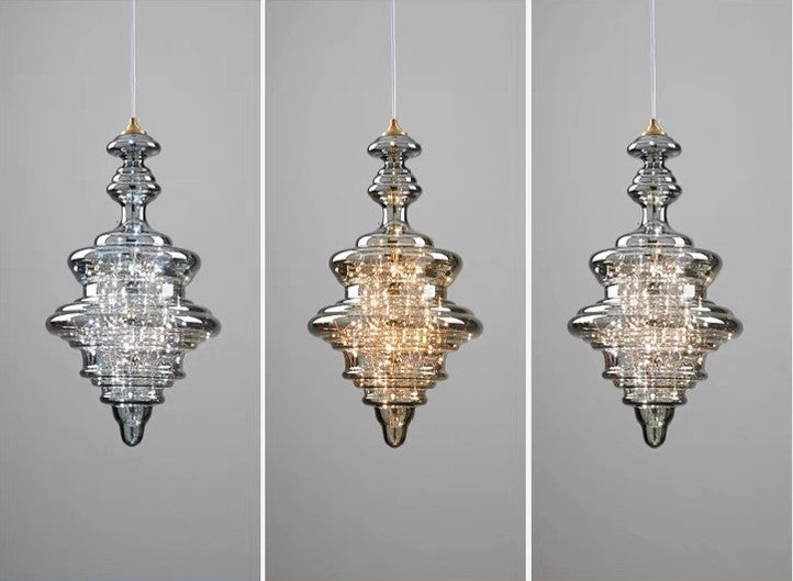 Lampe Suspendue Grise Design Élégant | Éclairage Ambiance et Matériaux Luxueux