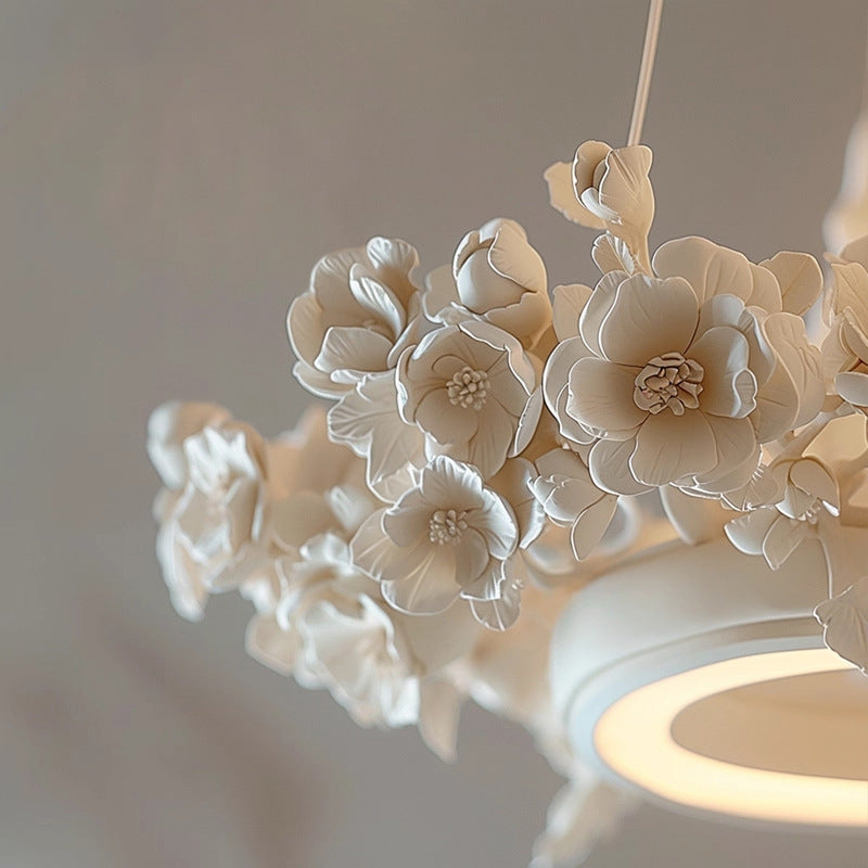 Lustre en Fleurs de Céramique | Élégance Romantique et Chaleureuse