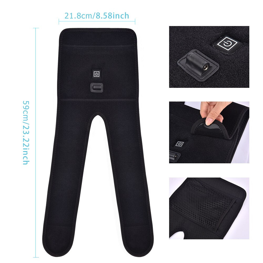 Tapis de Genou Chauffant Électrique | Soulagement de Douleur et Massage Vibration