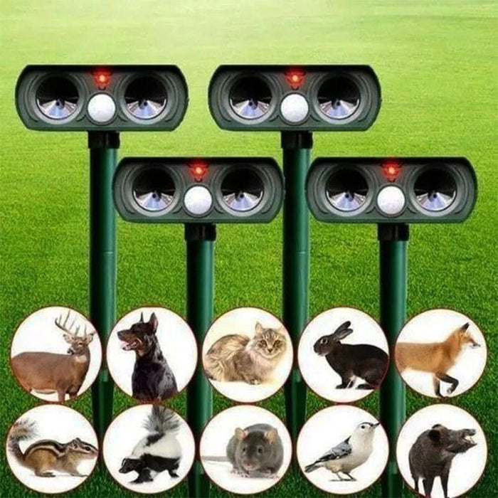 Répulsif Ultrasonique pour Animaux | Technologie Solaire et Respectueuse de l'Environnement
