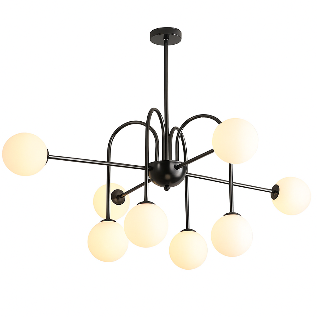 Lustre Contemporain en Verre | Design Artistique et Éclairage LED