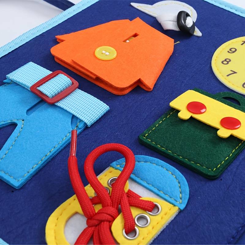 Livre Montessori Interactif pour Enfants | Activités Engagantes avec Lacets et Boutons