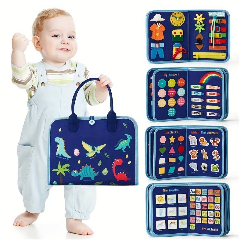Livre Montessori Interactif pour Enfants | Activités Engagantes avec Lacets et Boutons