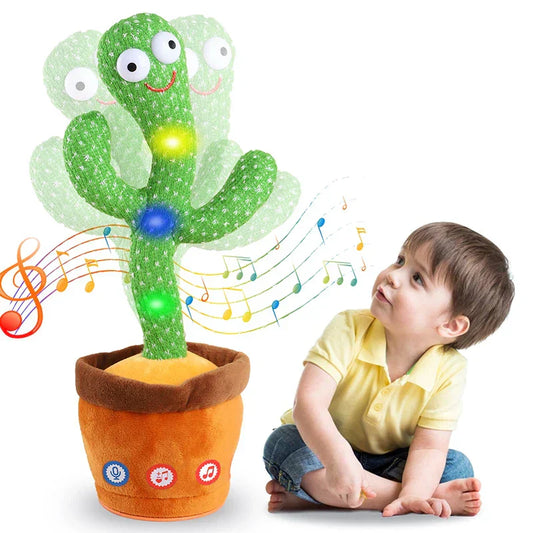 Cactus en Peluche Interactif pour Enfants | Jouet Doux et Dansant pour Décoration