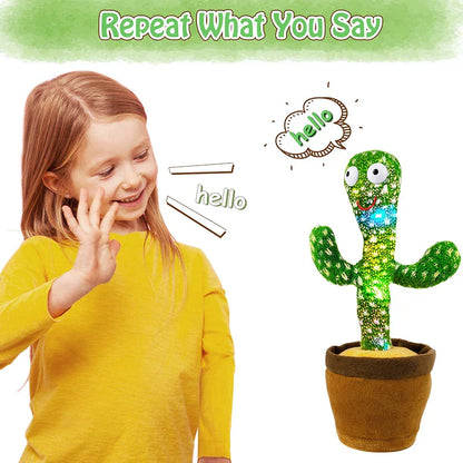 Cactus en Peluche Interactif pour Enfants | Jouet Doux et Dansant pour Décoration