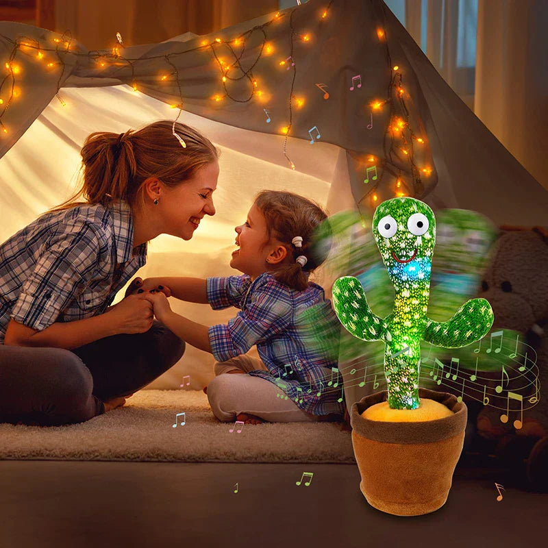 Cactus en Peluche Interactif pour Enfants | Jouet Doux et Dansant pour Décoration