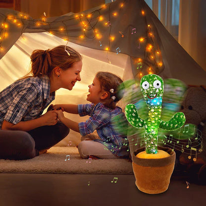 Cactus en Peluche Interactif pour Enfants | Jouet Doux et Dansant pour Décoration