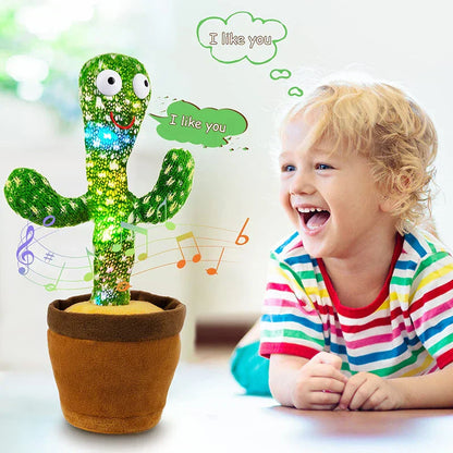 Cactus en Peluche Interactif pour Enfants | Jouet Doux et Dansant pour Décoration