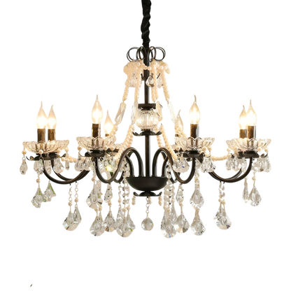 Lustre en Cristal Noir Contemporain | Élégance et Luxe pour Votre Intérieur