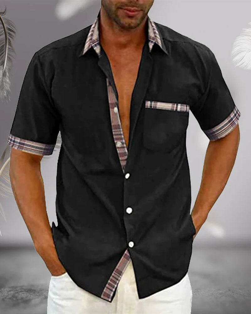 Chemise à Manches Courtes Confortable | Élégance Polyvalente pour Toutes Occasions