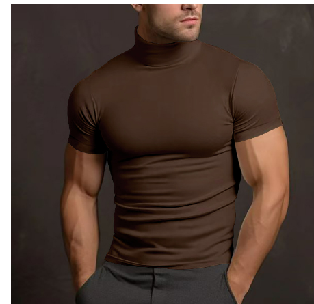 Col Roulé Moderne à Manches Courtes | Élégance et Confort pour Toutes Occasions