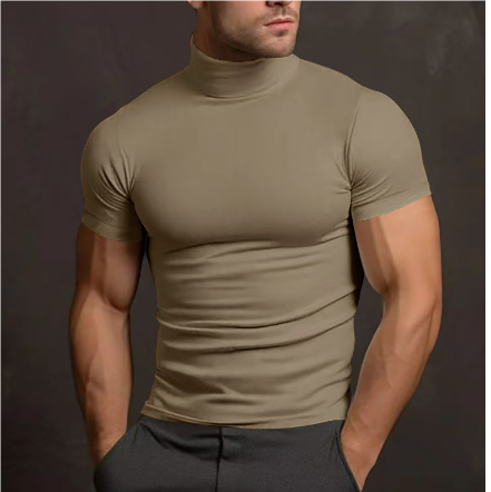 Col Roulé Moderne à Manches Courtes | Élégance et Confort pour Toutes Occasions